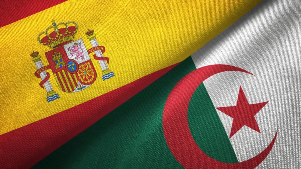 banderas de España y Argelia